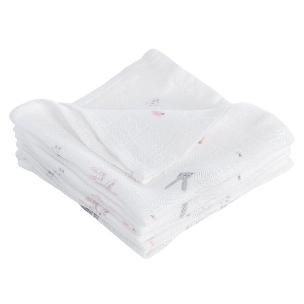 Khăn gạc sợi tre in hình Thỏ con Animo HM9X (25x25cm,5 cái)