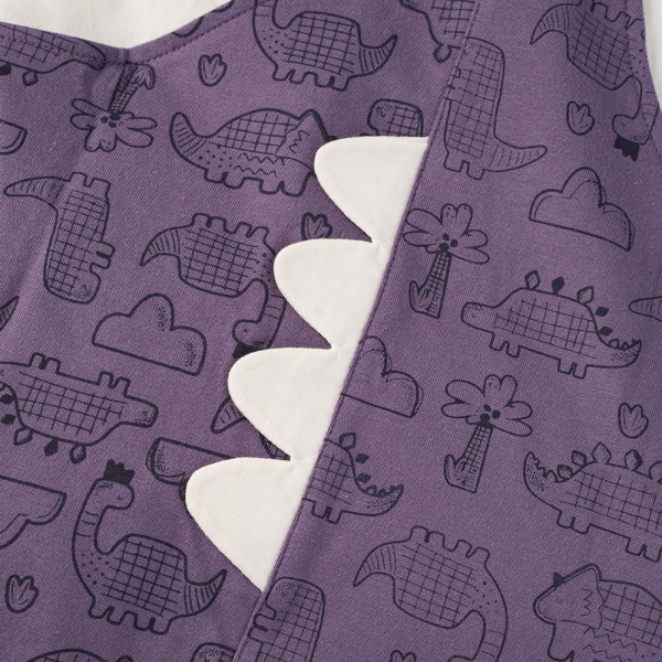 Bộ yếm bé trai ngắn Dino Animo HN0524001 (9M-4Y,Kem phối tím)