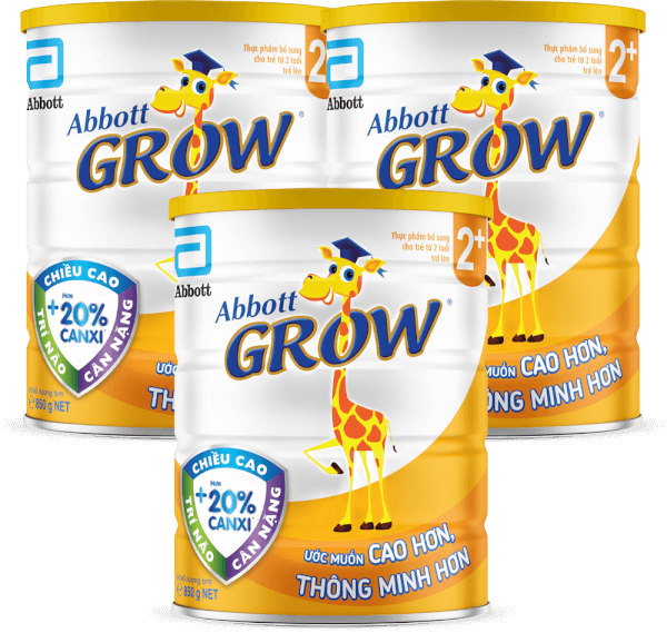 Combo 3 lon Sữa Abbott Grow 2+ 850g (trên 2 tuổi)