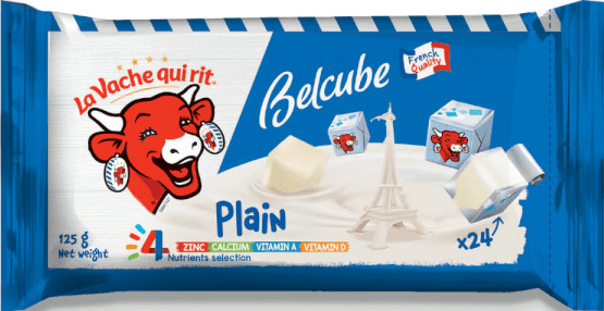 Phô mai Con Bò Cười Vuông  Belcube Plain 24C