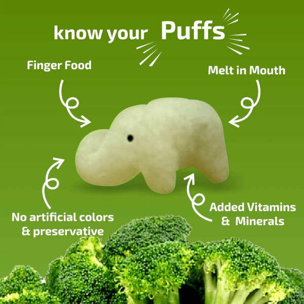 Combo 2 Bánh ăn dặm Grinny vị bông cải xanh và táo