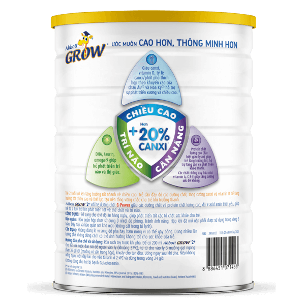 Combo 2 Sữa Abbott Grow 2+ 1,6kg (trên 2 tuổi)
