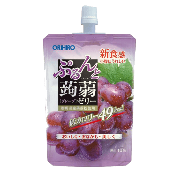 Combo 2 Thạch Orihiro vị nho tím dạng túi đứng 130g