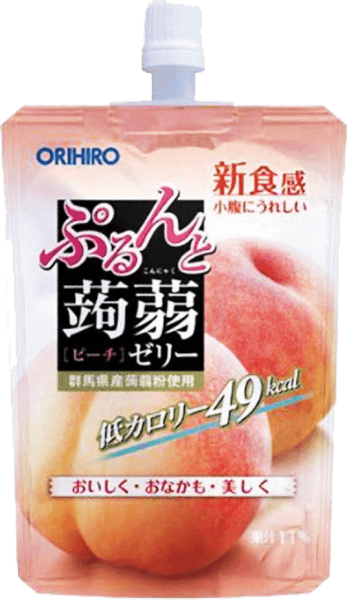 Thạch Orihiro vị đào dạng túi đứng 130g