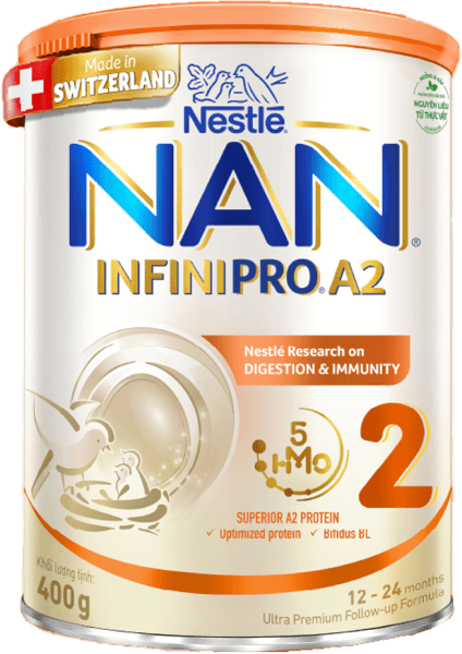 Sữa Nan A2 InfiniPro  số 2 400g (5HMO) (1-2 tuổi)