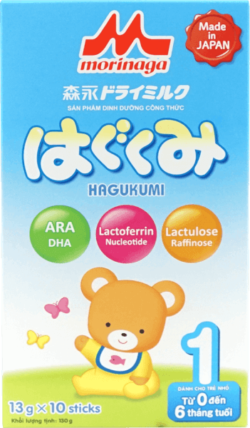 Sữa Morinaga số 1 dạng thanh 130g (Hagukumi, 0-6 tháng)
