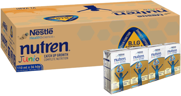 Thùng Thực phẩm dinh dưỡng y học Nutren Junior 110ml (1 -10 tuổi) (Lốc 4 hộp)