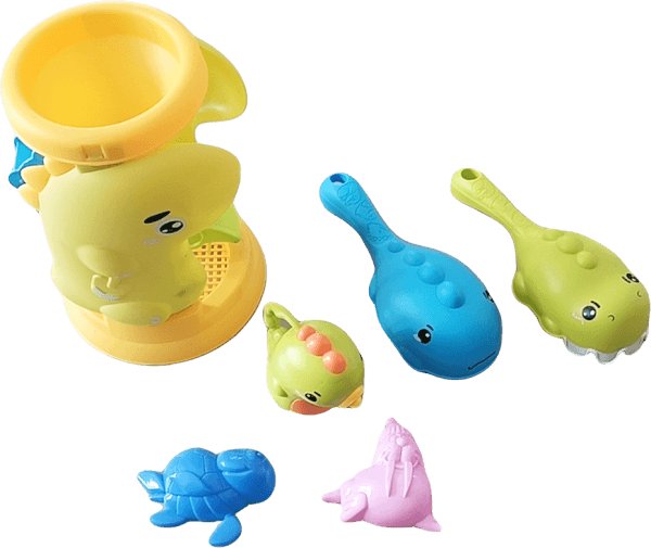 Đồ chơi đi biển khủng long vàng cát nước 6pcs LH16880462 C404 (Giao màu ngẫu nhiên)