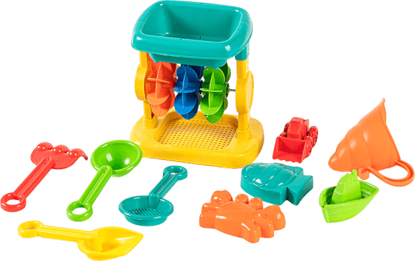 Đồ chơi đi biển guồng xoay cát nước 10pcs LH16880454 C404 (Xanh, Vàng)