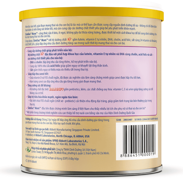 Similac Mom Hương Vani, 400g