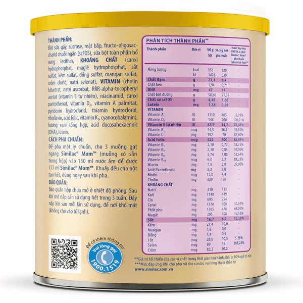 Similac Mom Hương Vani, 400g