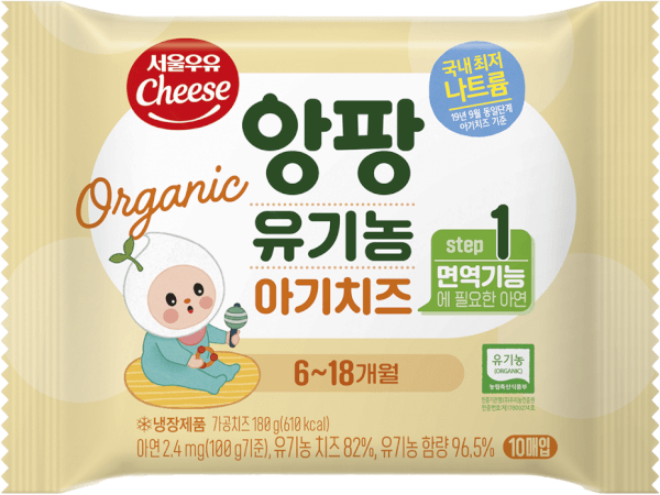 Phô mai hữu cơ tách muối Seoul Milk Step 1 (Giao bao bì ngẫu nhiên)