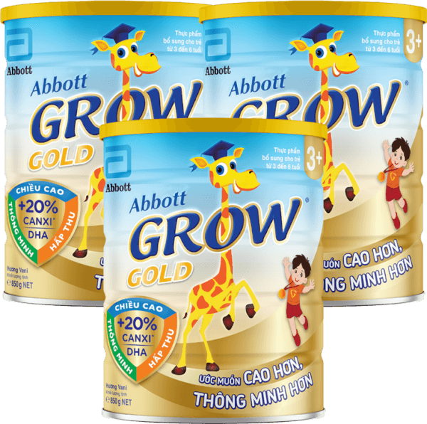 Combo 3 lon Sữa Abbott Grow 3+ 850g (3-6 tuổi)
