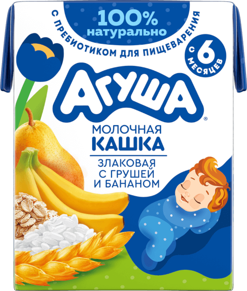 Sữa Đêm Ngũ Cốc Vị Lê Và Chuối Agusha 200ml