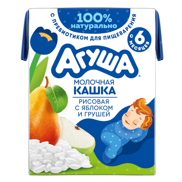 Sữa Đêm Gạo Sữa Vị Táo Và Lê Agusha 200ml