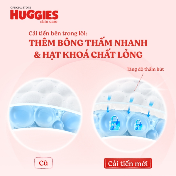 Tã quần Huggies Skincare gói cực đại (XXL, >15kg, 54 miếng) (Giao bao bì ngẫu nhiên)