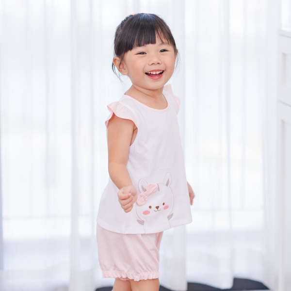 Bộ bé gái ngắn BST Sóc nhỏ Animo BH523034 (6M-6Y,Hồng)