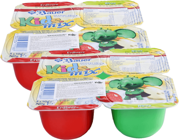 Combo 2 Phô mai hoa quả Kids Mix vị dâu lê 50g - Lốc 4