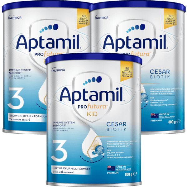 Combo 3 sữa Aptamil Profutura KID Cesarbiotik 3 800g (Từ 2 tuổi)