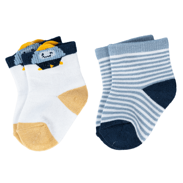 Set 2 đôi vớ sợi tre bé trai Animo XVV0524006 (0-6M,Nhiều màu)