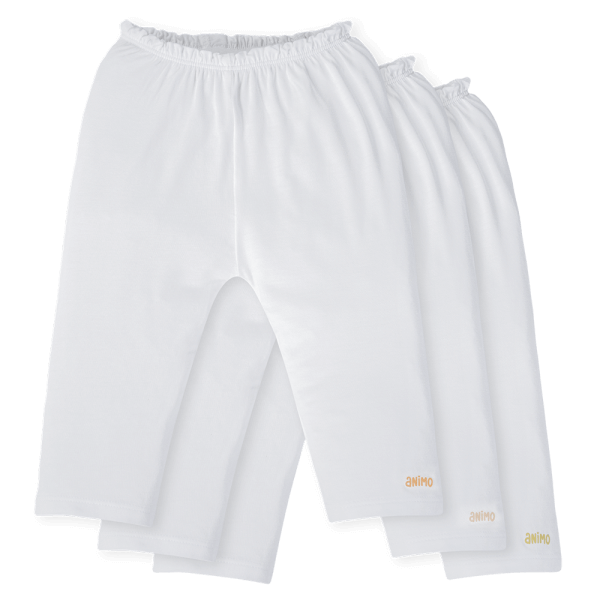 Set 3 quần sơ sinh dài Animo Easy HN0524016 (NB-9M,Trắng)