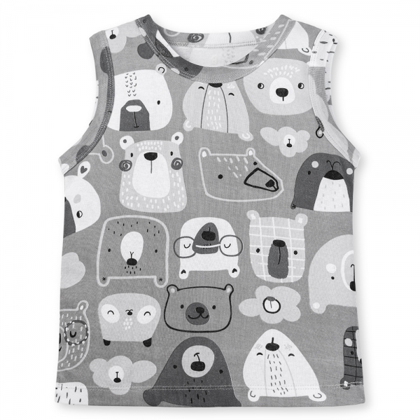 Set 2 áo bé trai sát nách Animo Easy HN0724007 (1-4Y,Nhiều màu)