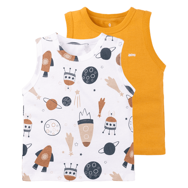 Set 2 áo bé trai sát nách Animo Easy HN0724006 (1-4Y,Nhiều màu)