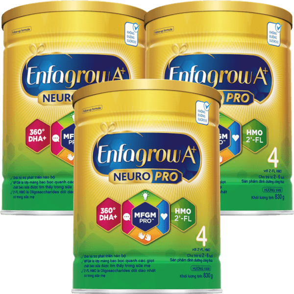 Combo 3 Sữa Enfagrow A+ số 4 830g (2-6 tuổi) 2Flex