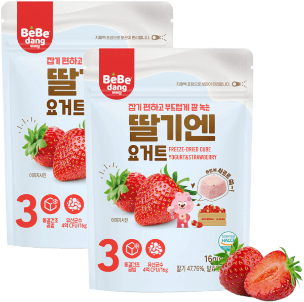 Combo 2 Sữa Chua Sấy Bebedang Vị Dâu Tây