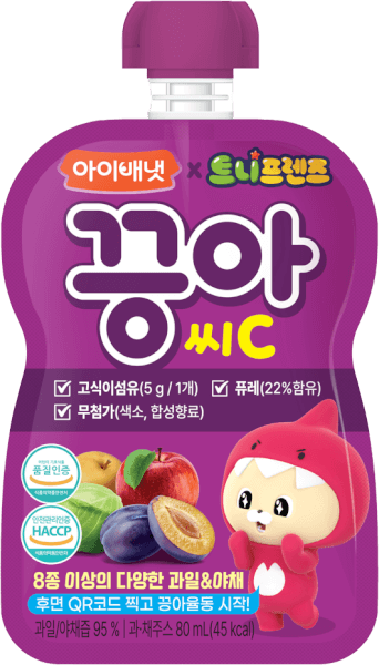 Nước ép trái cây Ivenet Puree C (táo, lê, mận, bắp cải) 80ml