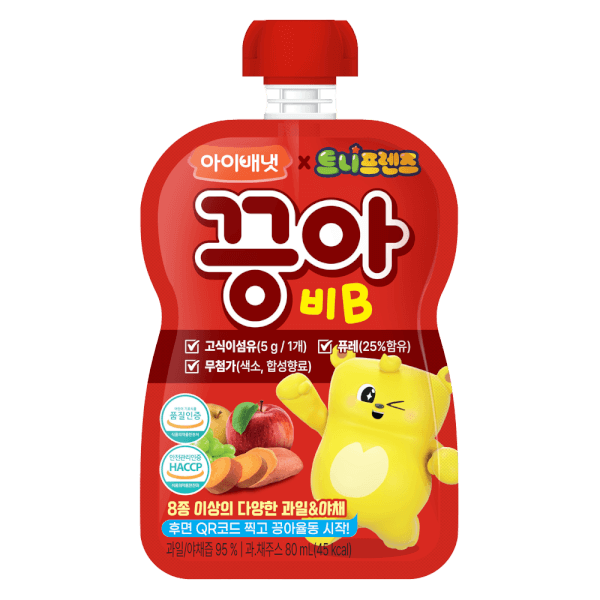 Nước ép trái cây Ivenet Puree B (táo, lê, nho, khoai lang) 80ml