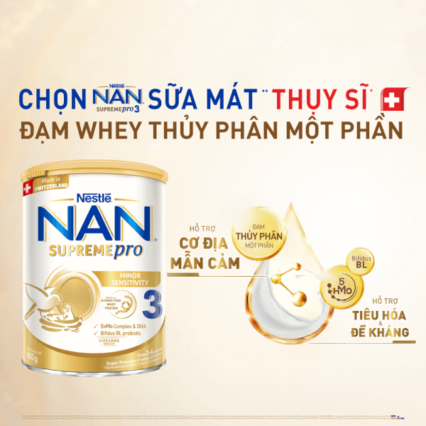 Combo 6 Sữa NAN SUPREME PRO số 3 800g (2-6 tuổi)