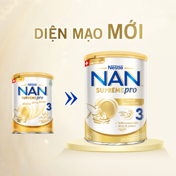 Combo 6 Sữa NAN SUPREME PRO số 3 800g (2-6 tuổi)