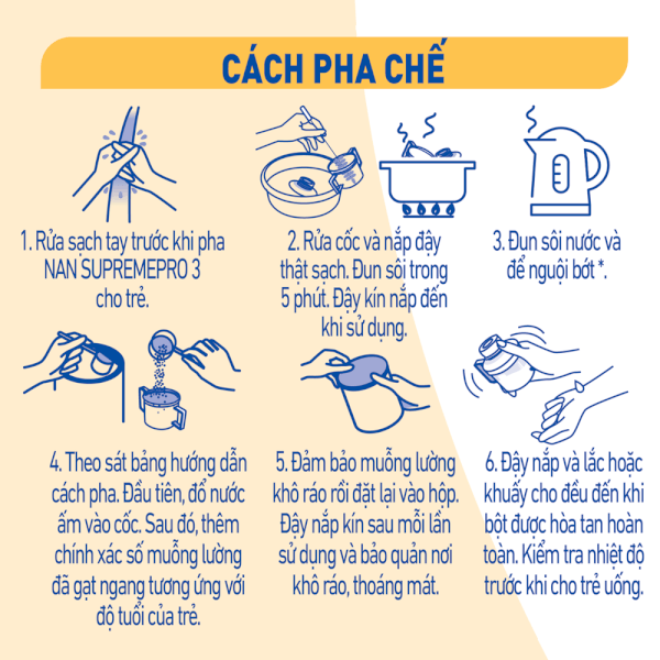 Combo 6 Sữa NAN SUPREME PRO số 3 800g (2-6 tuổi)