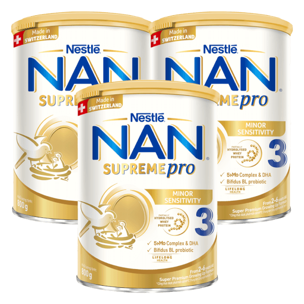 Combo 3 Sữa NAN SUPREME PRO số 3 800g (2-6 tuổi)