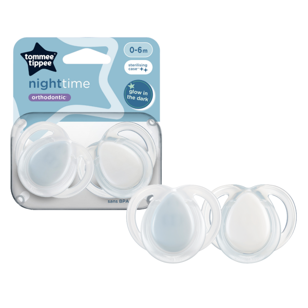 Ty ngậm dạ quang cho bé Tommee Tippee Night Time 0-6 tháng (vỉ đôi) (giao mẫu ngẫu nhiên)