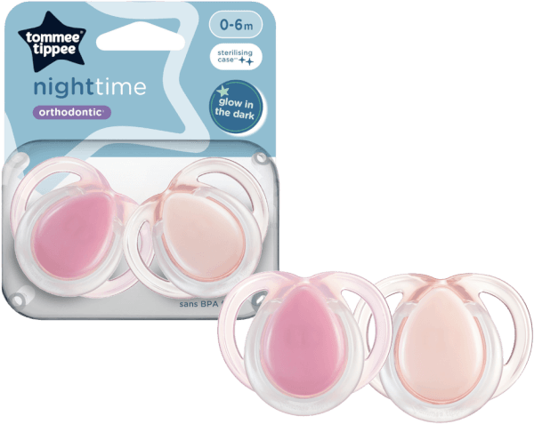 Ty ngậm dạ quang cho bé Tommee Tippee Night Time 0-6 tháng (vỉ đôi) (giao mẫu ngẫu nhiên)