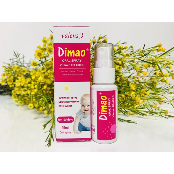 Combo 2 Xịt bổ sung Vitamin D3 thuần DIMAO ORAL SPRAY 400IU