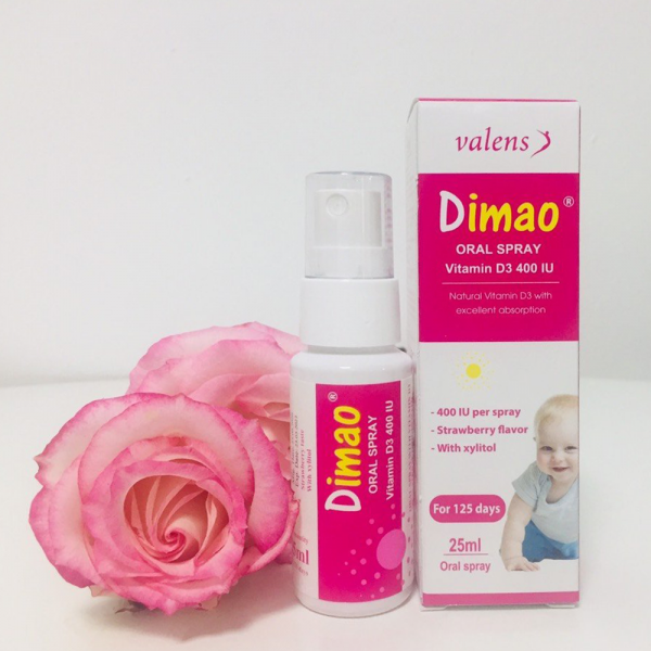 Combo 2 Xịt bổ sung Vitamin D3 thuần DIMAO ORAL SPRAY 400IU