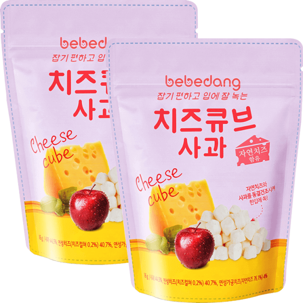 Combo 2 Phô Mai Sấy Lạnh Bebedang Vị Táo