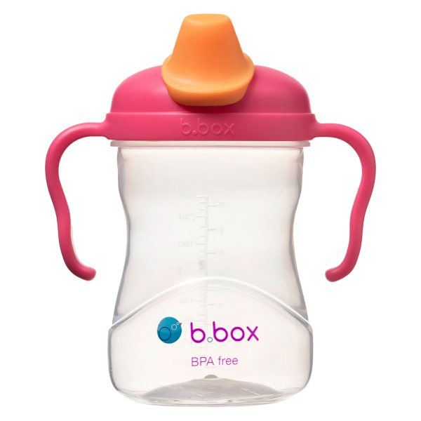 Bình uống nước vòi sillicone Bbox 240ml (màu hồng, Bbox-621)
