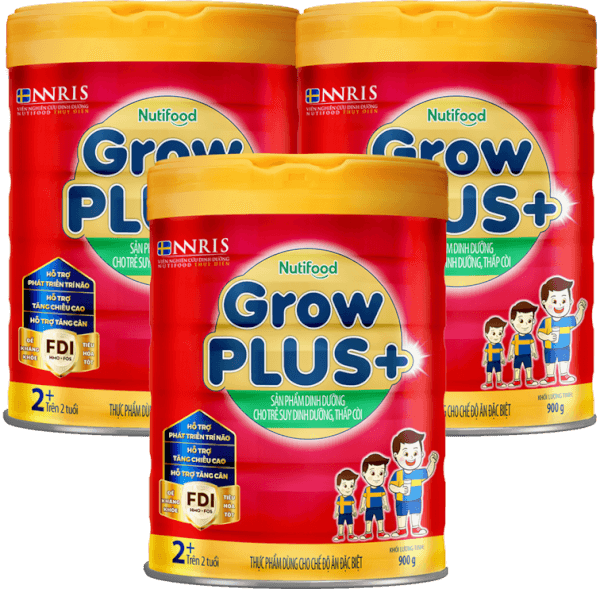 Combo 3 Sữa GrowPlus+ Đỏ 2+ tuổi, 900g