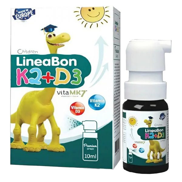 Combo 2 Thực phẩm bảo vệ sức khỏe LineaBon K2+D3 Spray dạng xịt