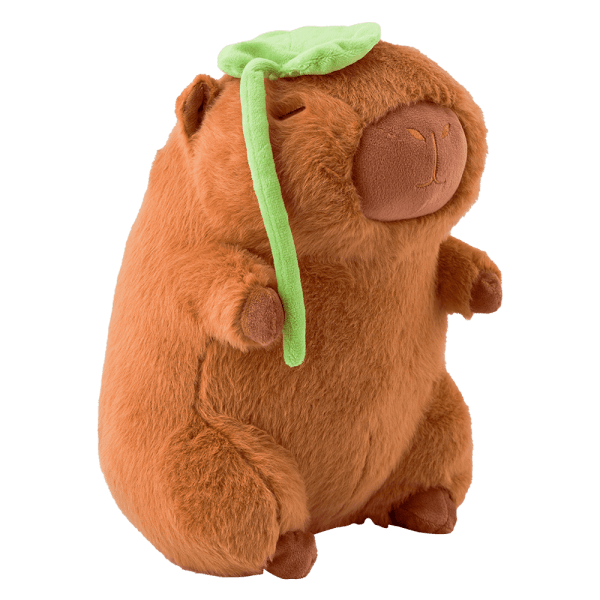Thú bông capybara cầm lá cây ngộ nghĩnh C407 (ADC)