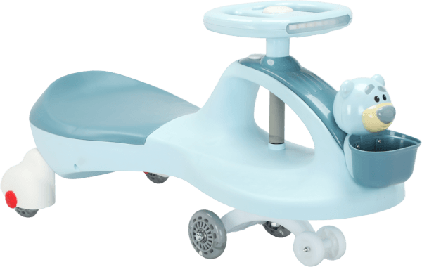 Xe lắc con gấu có nhạc đèn và giỏ đựng 908 C406 (Xanh dương)
