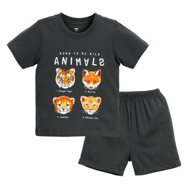 Bộ bé trai ngắn Animo HN0824004 (9M-6Y,Xám)