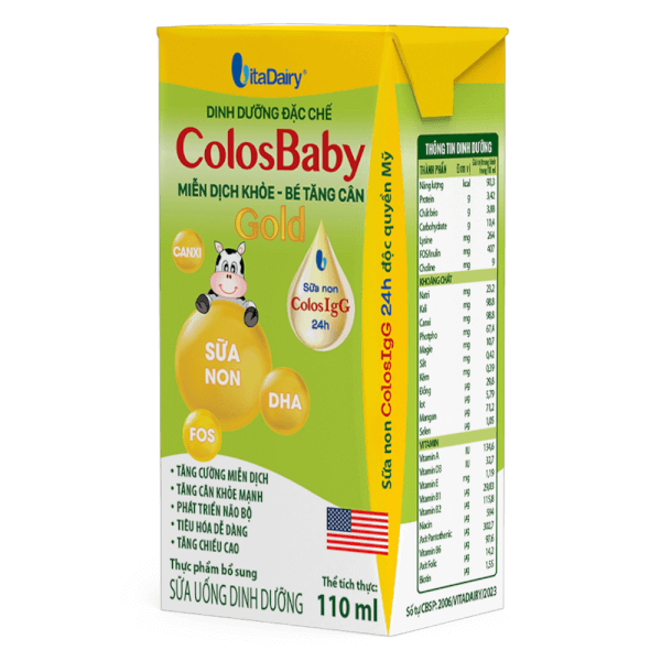 Sữa uống dinh dưỡng Colosbaby 110ml, lốc 4 hộp (trên 1 tuổi) (giao bao bì ngẫu nhiên)