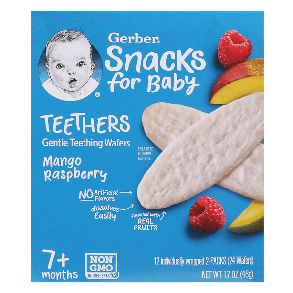 Bánh ăn dặm Gerber vị Xoài, Mâm Xôi *giao ngẫu nhiên*