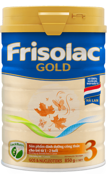 Sữa Frisolac Gold số 3 850g (1 - 2 tuổi)