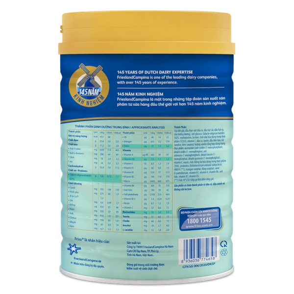 Combo 2 lon Friso Gold 4, 2 - 6 tuổi (850gr)